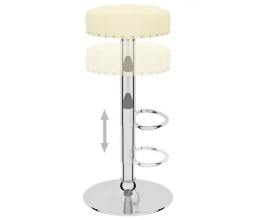 Bāra Krēsli, 2 Gab., Krēmkrāsas Audums Vidaxl