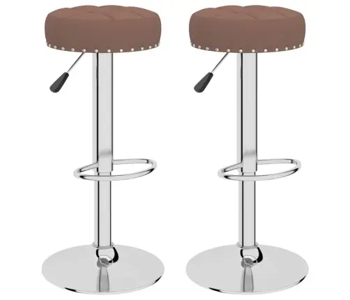 Bāra Krēsli, 2 Gab., Brūns Audums Vidaxl