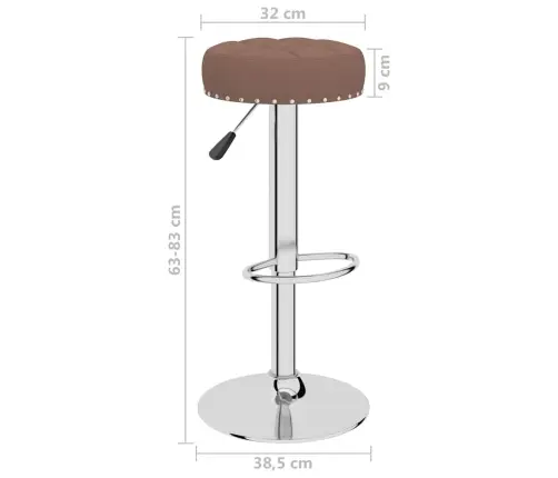 Bāra Krēsli, 2 Gab., Brūns Audums Vidaxl