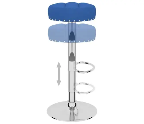 Bāra Krēsli, 2 Gab., Zils Audums Vidaxl