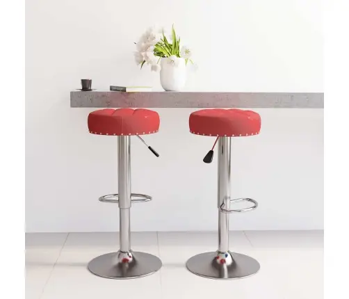 Bāra Krēsli, 2 Gab., Vīnsarkans Audums Vidaxl