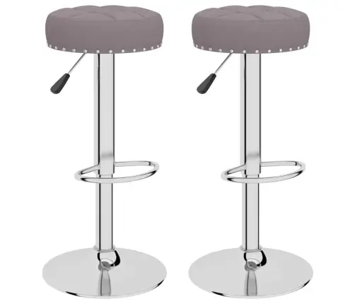 Bāra Krēsli, 2 Gab., Pelēkbrūns Audums Vidaxl