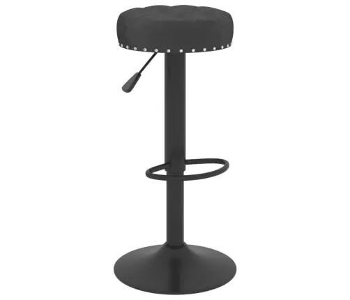 Baro Taburetės, 2Vnt., Juodos Spalvos, Aksomas