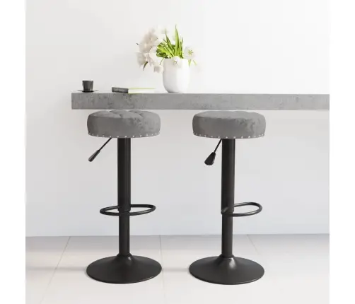 Bāra Krēsli, 2 Gab., Tumši Pelēks Samts Vidaxl