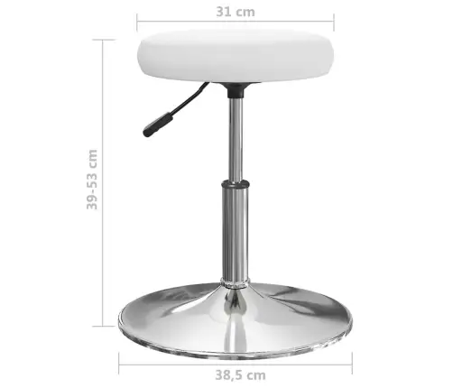 Söögitoolid 2 Tk, Valge, Kunstnahk