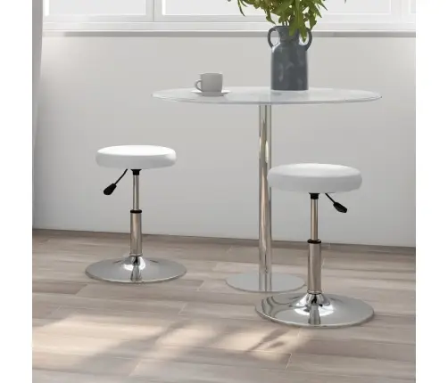 Söögitoolid 2 Tk, Valge, Kunstnahk