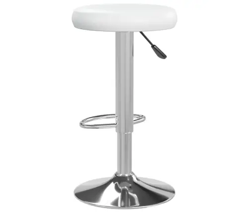 Bāra Krēsli, 2 Gab., Balta Mākslīgā Āda Vidaxl