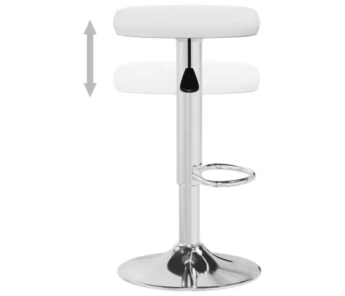 Bāra Krēsli, 2 Gab., Balta Mākslīgā Āda Vidaxl