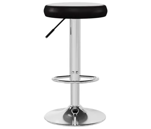 Bāra Krēsli, 2 Gab., Melna Mākslīgā Āda Vidaxl