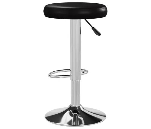 Bāra Krēsli, 2 Gab., Melna Mākslīgā Āda Vidaxl