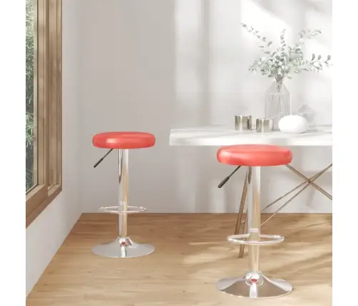 Bāra Krēsli, 2 Gab., Sarkana Mākslīgā Āda Vidaxl
