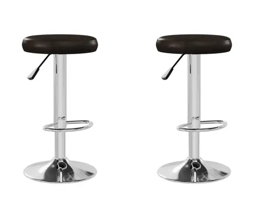 Bāra Krēsli, 2 Gab., Brūna Mākslīgā Āda Vidaxl