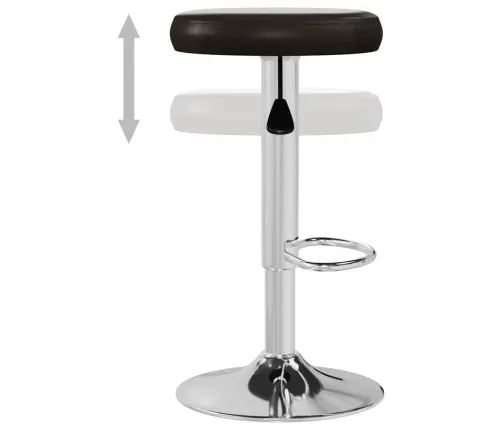 Bāra Krēsli, 2 Gab., Brūna Mākslīgā Āda Vidaxl