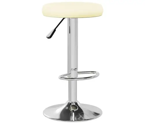 Baro Taburetės, 2Vnt., Kreminės Spalvos, Dirbtinė Oda