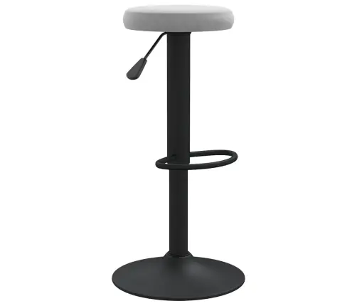 Bāra Krēsli, 2 Gab., Gaiši Pelēks Samts Vidaxl