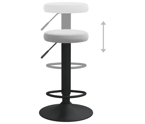 Bāra Krēsli, 2 Gab., Gaiši Pelēks Samts Vidaxl