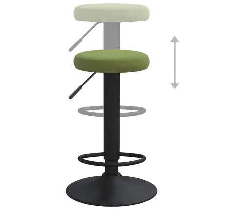 Bāra Krēsli, 2 Gab., Gaiši Zaļš Samts Vidaxl