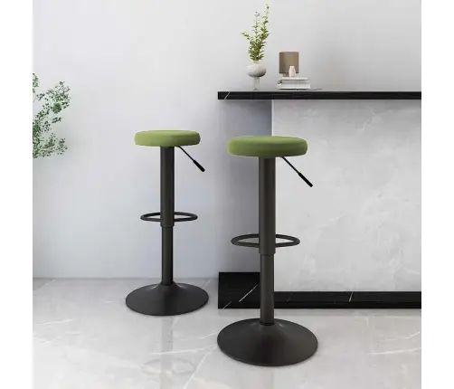 Bāra Krēsli, 2 Gab., Gaiši Zaļš Samts Vidaxl