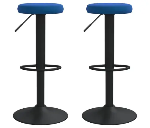 Bāra Krēsli, 2 Gab., Zils Samts Vidaxl