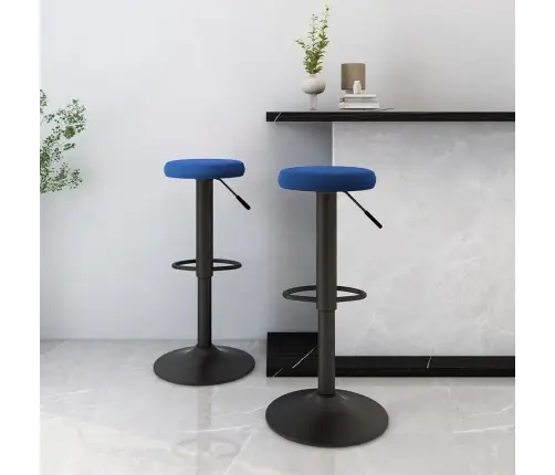 Bāra Krēsli, 2 Gab., Zils Samts Vidaxl