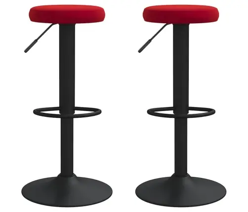 Bāra Krēsli, 2 Gab., Vīnsarkans Samts Vidaxl
