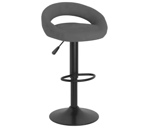 Bāra Krēsli, 2 Gab., Tumši Pelēks Samts Vidaxl