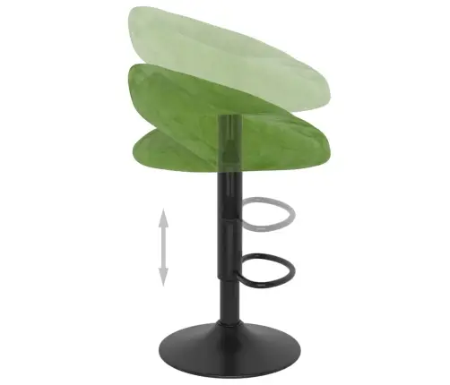 Bāra Krēsli, 2 Gab., Gaiši Zaļš Samts Vidaxl