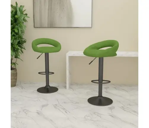 Bāra Krēsli, 2 Gab., Gaiši Zaļš Samts Vidaxl