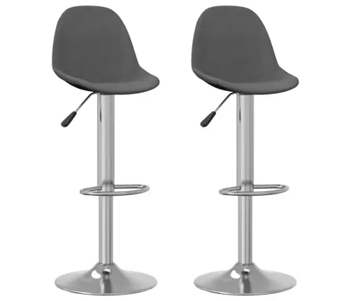 Bāra Krēsli, 2 Gab., Tumši Pelēks Audums Vidaxl