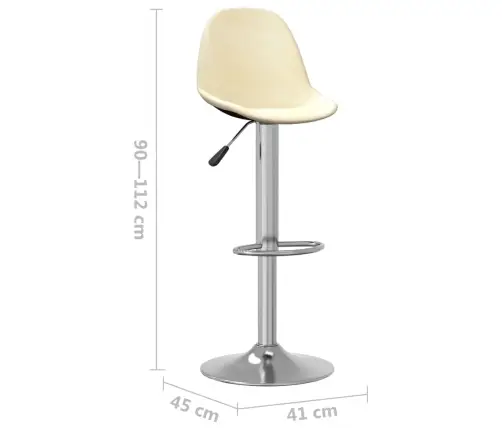 Baro Taburetės, 2Vnt., Kreminės Spalvos, Audinys