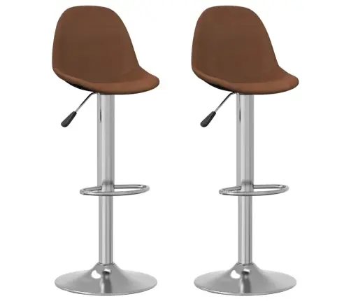Bāra Krēsli, 2 Gab., Brūns Audums Vidaxl