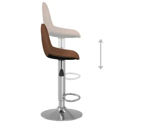 Bāra Krēsli, 2 Gab., Brūns Audums Vidaxl