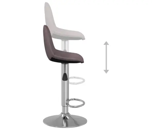 Baro Taburetės, 2Vnt., Taupe Spalvos, Audinys