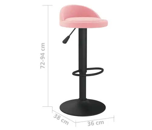 Baro Taburetė, Rožinės Spalvos, Aksomas