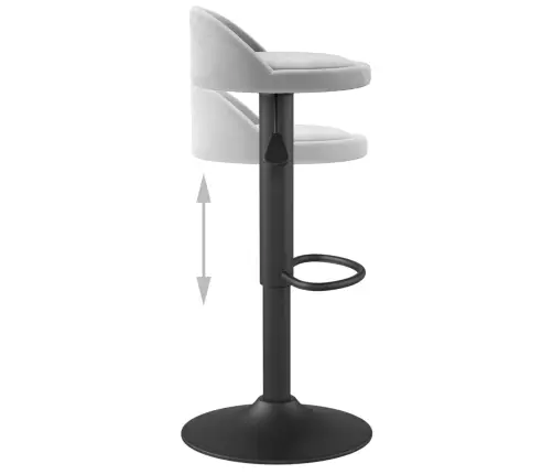 Bāra Krēsli, 2 Gab., Gaiši Pelēks Samts Vidaxl