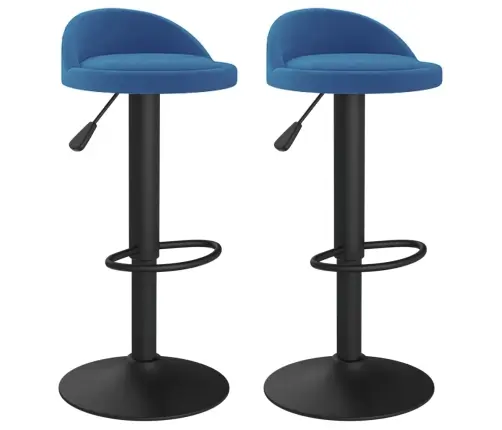 Bāra Krēsli, 2 Gab., Zils Samts Vidaxl