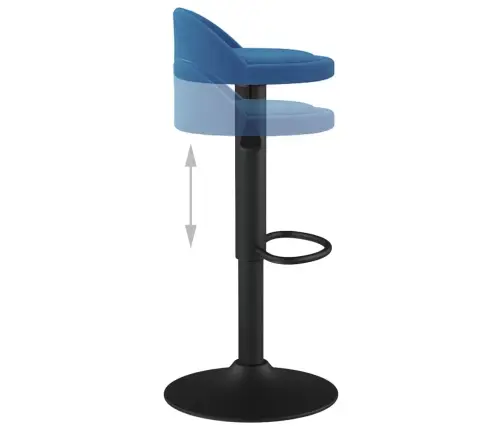 Bāra Krēsli, 2 Gab., Zils Samts Vidaxl