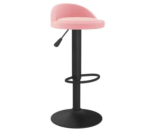 Baro Taburetės, 2Vnt., Rožinės Spalvos, Aksomas