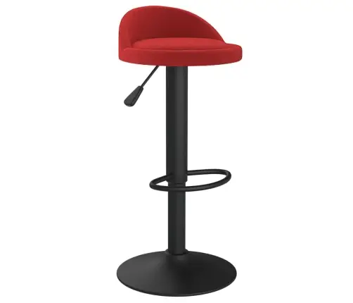 Baro Taburetės, 2Vnt., Raudonojo Vyno Spalvos, Aksomas