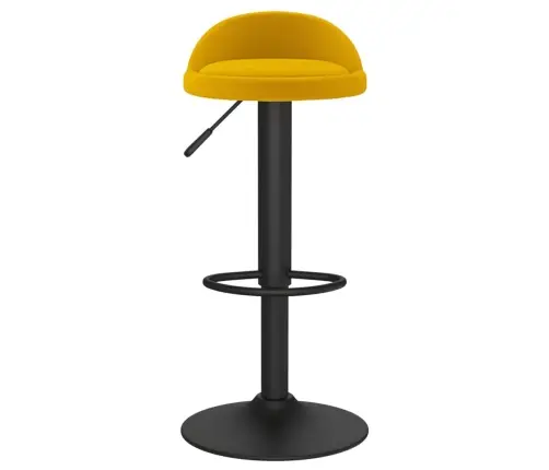 Bāra Krēsli, 2 Gab., Dzeltens Samts Vidaxl