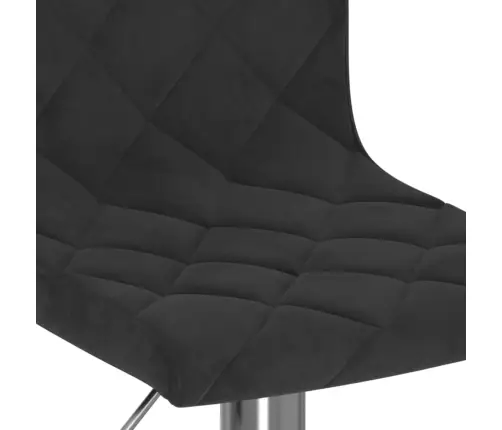 Baro Taburetės, 2Vnt., Juodos Spalvos, Aksomas