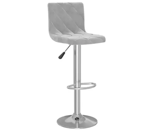 Bāra Krēsli, 2 Gab., Gaiši Pelēks Samts Vidaxl