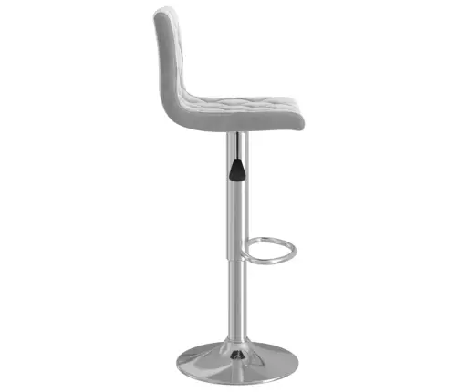 Bāra Krēsli, 2 Gab., Gaiši Pelēks Samts Vidaxl