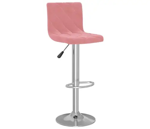 Bāra Krēsli, 2 Gab., Rozā Samts Vidaxl