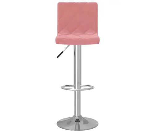Bāra Krēsli, 2 Gab., Rozā Samts Vidaxl
