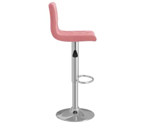 Bāra Krēsli, 2 Gab., Rozā Samts Vidaxl