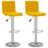 Bāra Krēsli, 2 Gab., Sinepju Dzeltens Samts Vidaxl