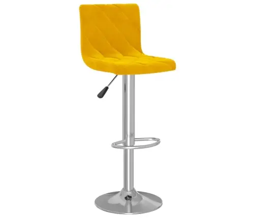 Bāra Krēsli, 2 Gab., Sinepju Dzeltens Samts Vidaxl