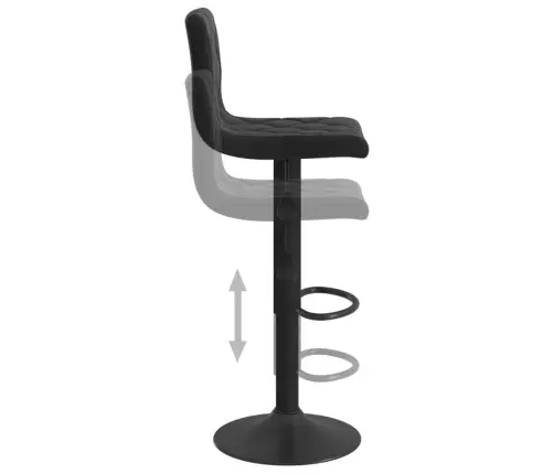 Bāra Krēsli, 2 Gab., Melns Samts Vidaxl