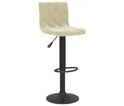 Baro Taburetės, 2Vnt., Kreminės Spalvos, Aksomas